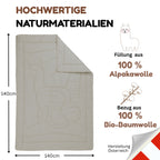 Alpaka Bettdecke aus 100% Alpakawolle