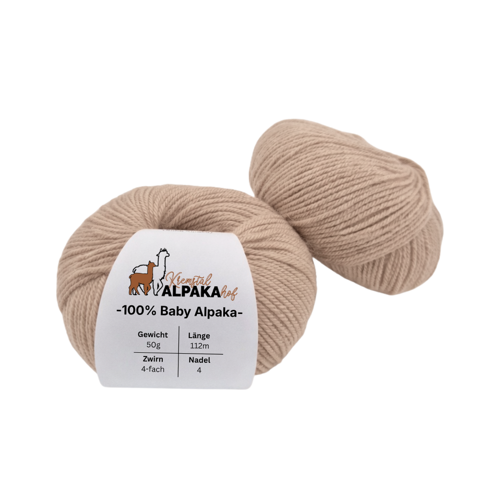 100% Baby Alpaka Wolle  |Strickwolle | 4-fädig