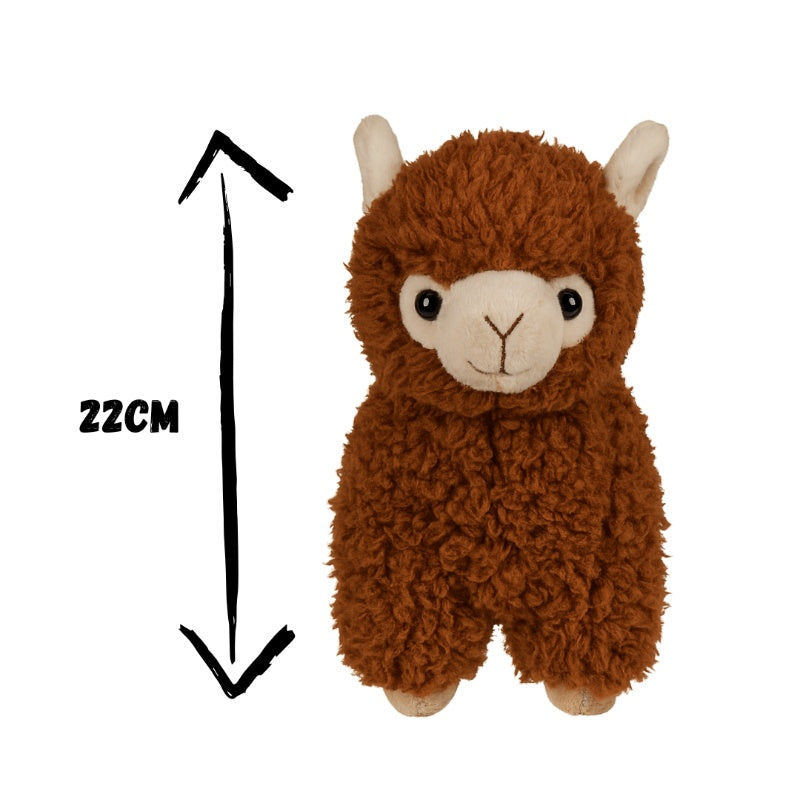 22 cm Alpaka Stofftier aus weichem Plüsch – Kuschelig