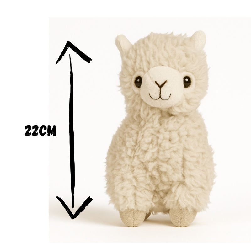 22 cm Alpaka Stofftier aus weichem Plüsch – Kuschelig