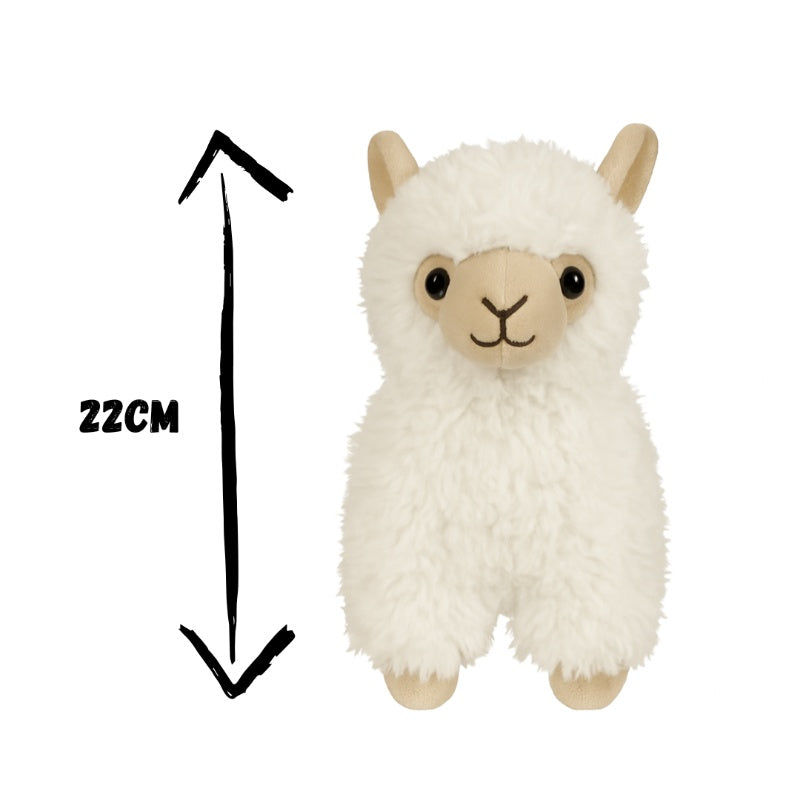 22 cm Alpaka Stofftier aus weichem Plüsch – Kuschelig