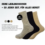 4er Pack | Alpaka Crew Socken | Fair Trade | aus Alpaka-Wolle-Mix|