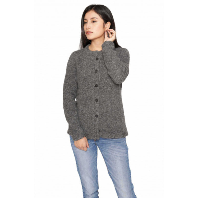 Alpaka Strickjacke ASA aus Baby Alpaka und Wolle