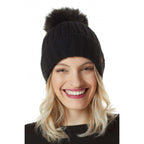 Alpaka Mütze BIANCA mit Bommel aus Baby Alpaka und Woll-Mix