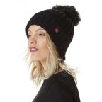 Alpaka Mütze BIANCA mit Bommel aus Baby Alpaka und Woll-Mix