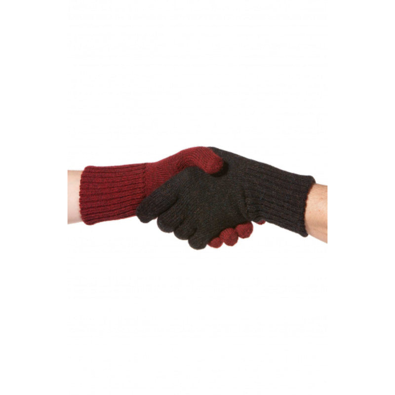 Alpaka Fingerhandschuhe wendebar UNI aus 100% Baby Alpaka