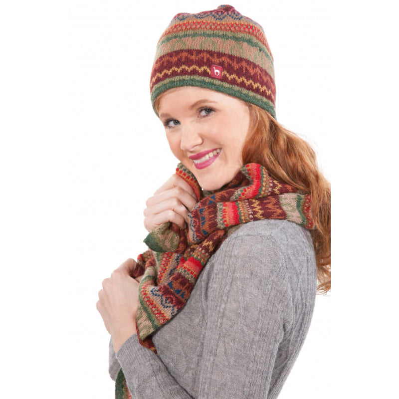 Alpaka Jacquard Schal LUNA aus 100% Baby Alpaka