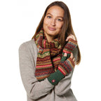 Alpaka Jacquard Schal LUNA aus 100% Baby Alpaka