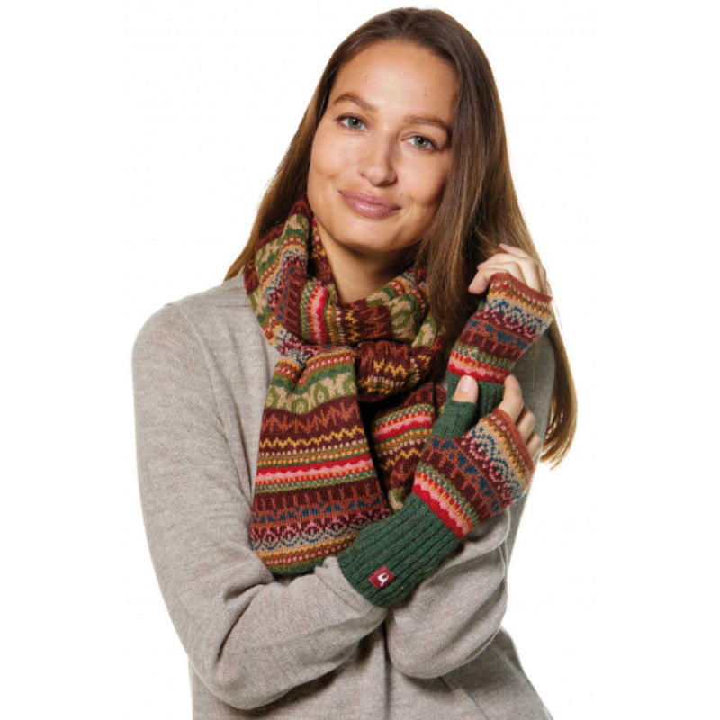 Alpaka Jacquard Schal LUNA aus 100% Baby Alpaka