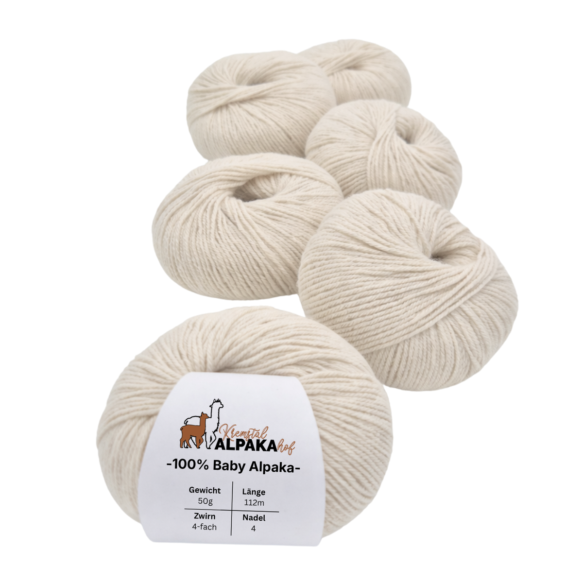 100% Baby Alpaka Wolle  |Strickwolle | 4-fädig