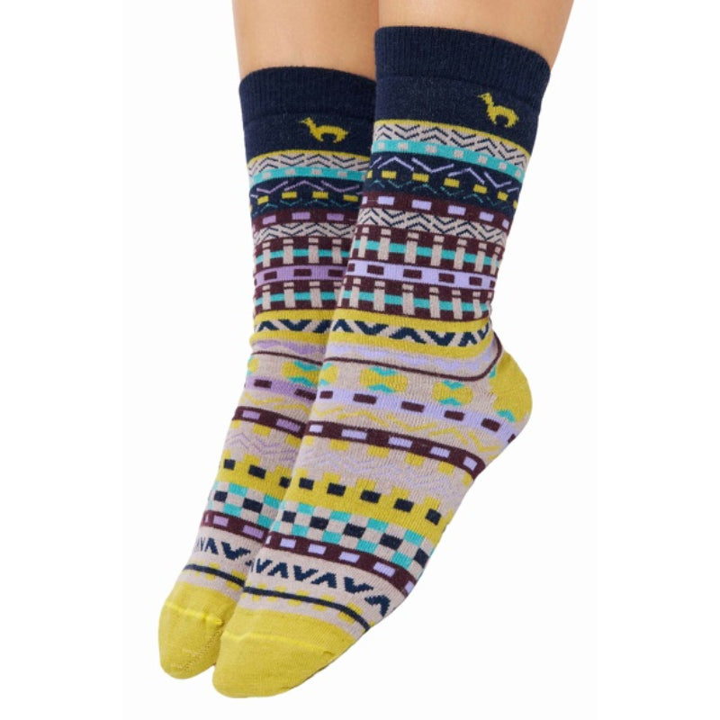 Premium Alpaka Socken DILAYA aus Baby-Alpaka-Baumwoll-Mix