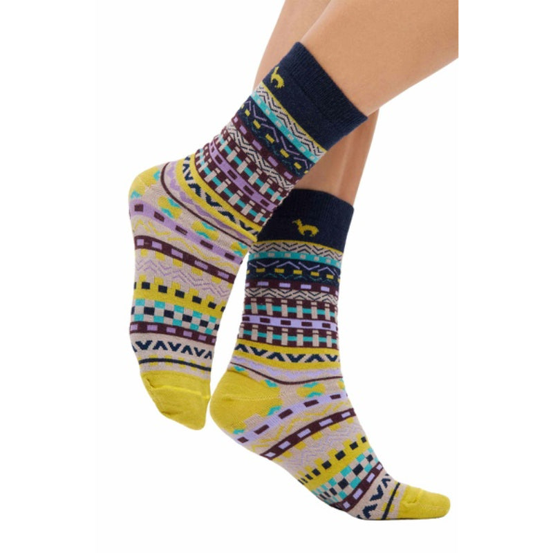 Premium Alpaka Socken DILAYA aus Baby-Alpaka-Baumwoll-Mix