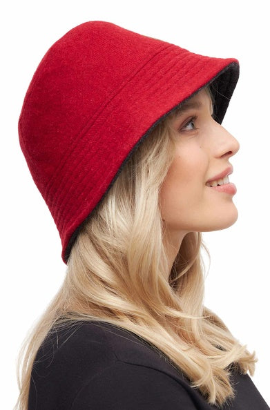 Wendbarer BUCKET HAT aus Baby-Alpaka-Woll-Mix