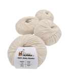 100% Baby Alpaka Wolle  |Strickwolle | 4-fädig