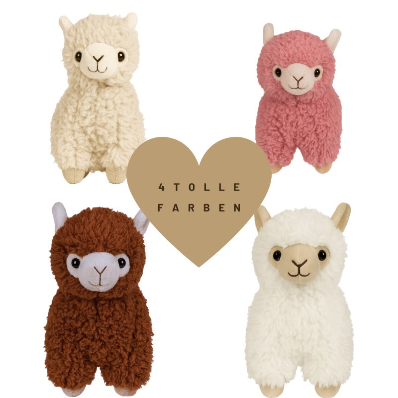 22 cm Alpaka Stofftier aus weichem Plüsch – Kuschelig