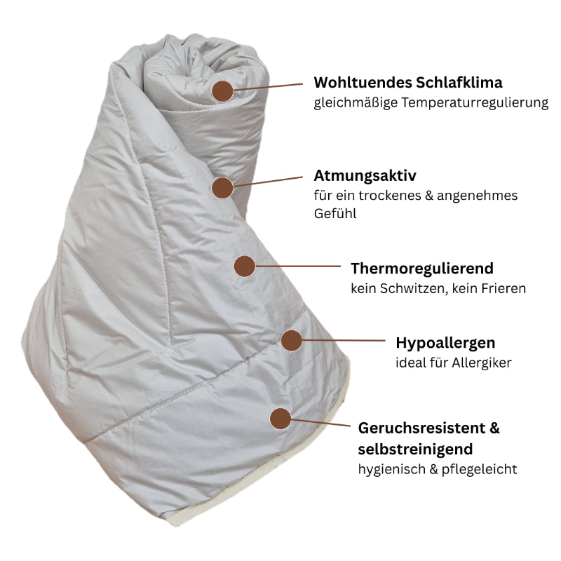 Alpaka Bettdecke aus 100% Alpakawolle