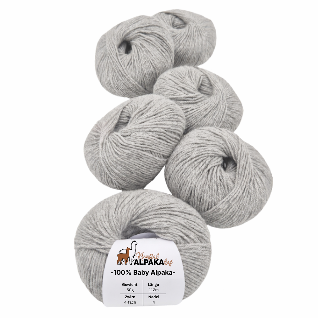100% Baby Alpaka Wolle  |Strickwolle | 4-fädig