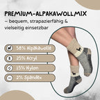 Alpaka Socken Alpaquita | Fair Trade | aus Alpaka-Wolle-Mix | schwarz-grau