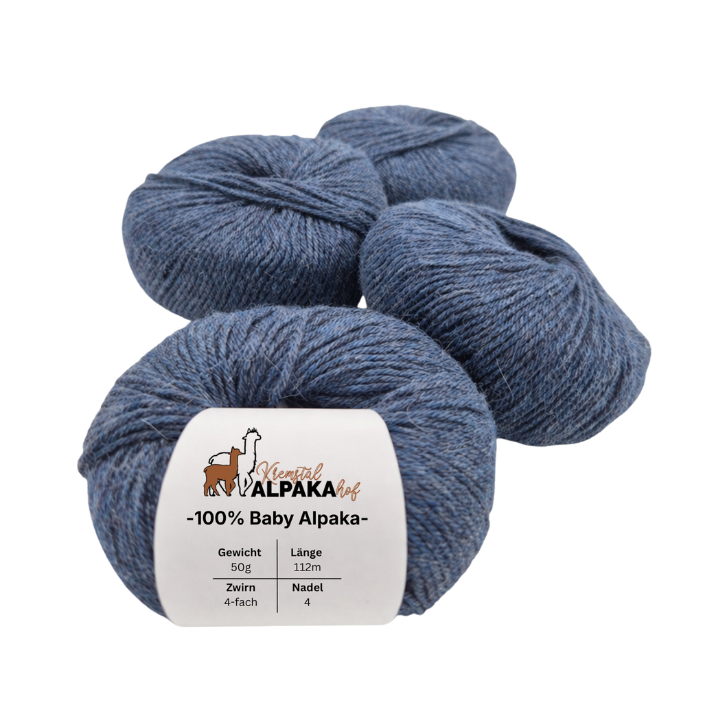 100% Baby Alpaka Wolle  |Strickwolle | 4-fädig