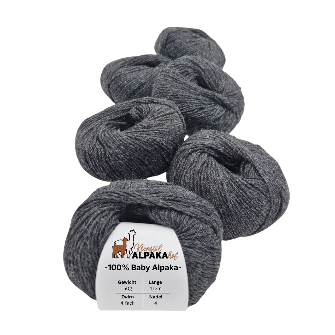 100% Baby Alpaka Wolle  |Strickwolle | 4-fädig