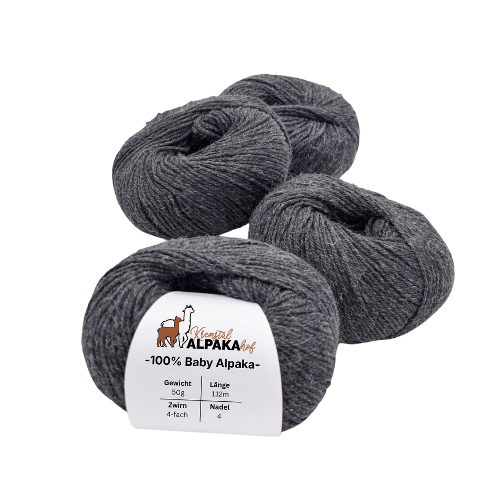 100% Baby Alpaka Wolle  |Strickwolle | 4-fädig