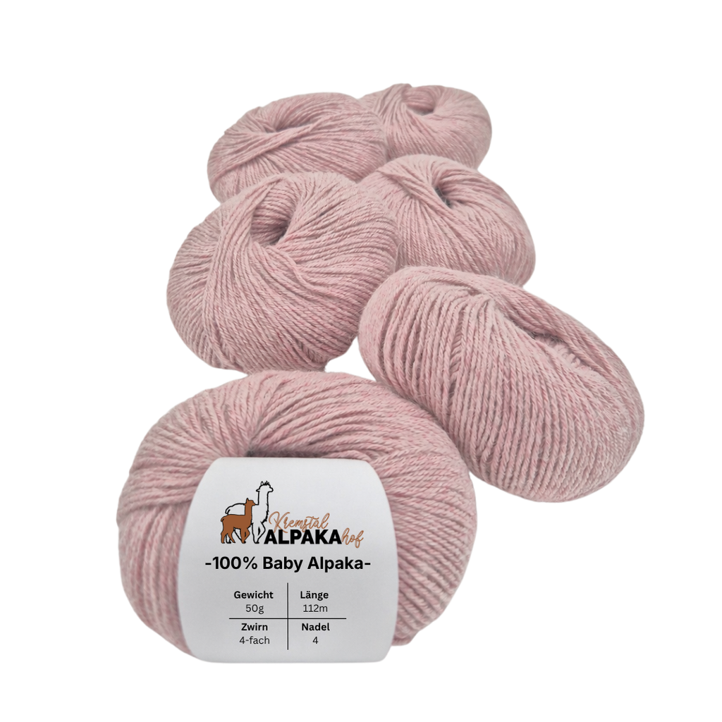 100% Baby Alpaka Wolle  |Strickwolle | 4-fädig