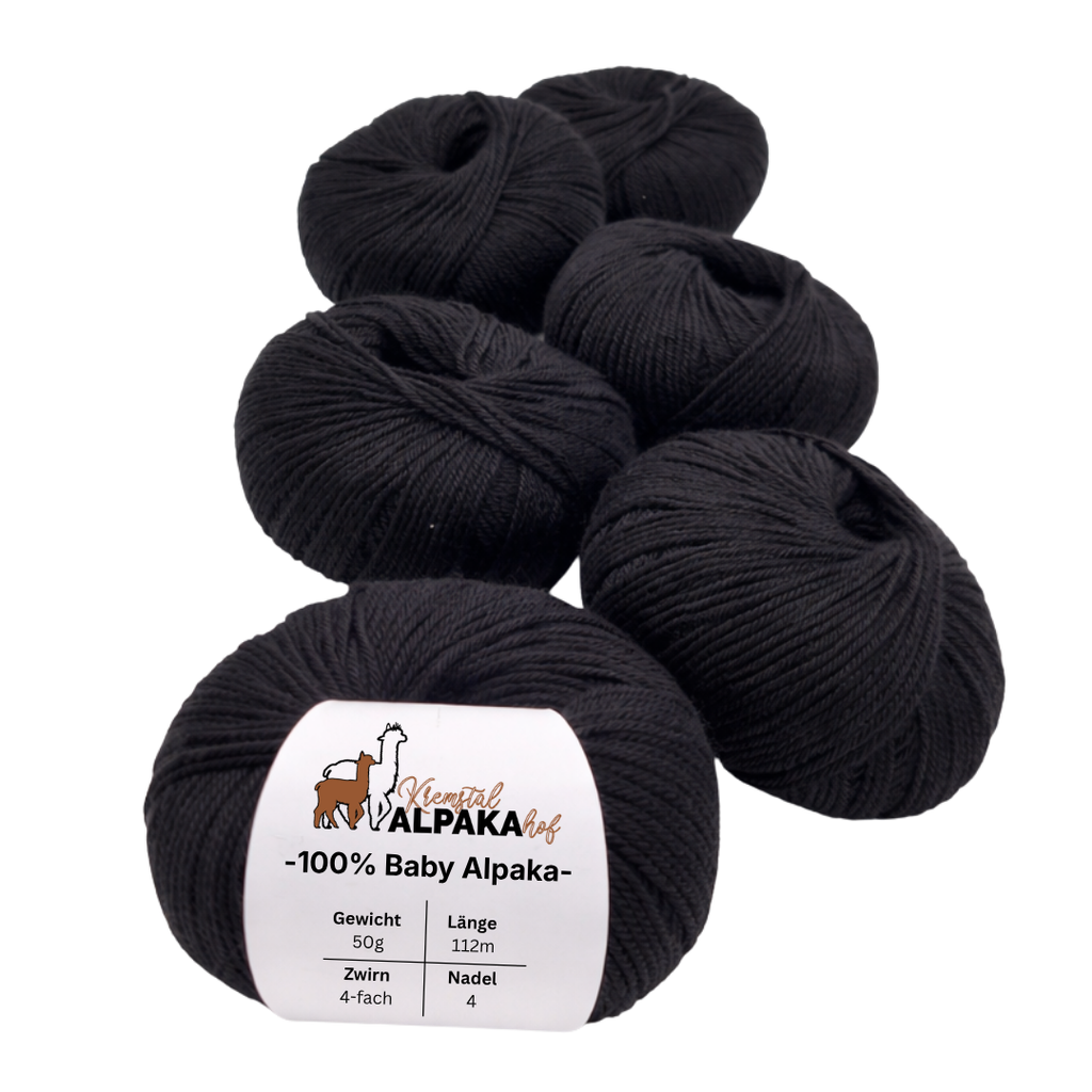 100% Baby Alpaka Wolle  |Strickwolle | 4-fädig