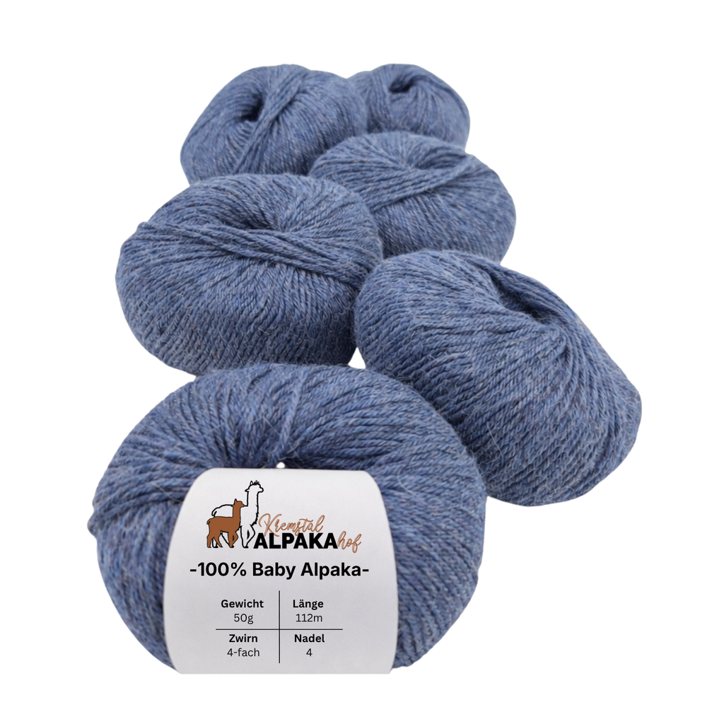 100% Baby Alpaka Wolle  |Strickwolle | 4-fädig
