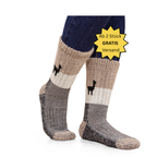 Alpaka Socken Alpaquita | Fair Trade | aus Alpaka-Wolle-Mix | beige-grau