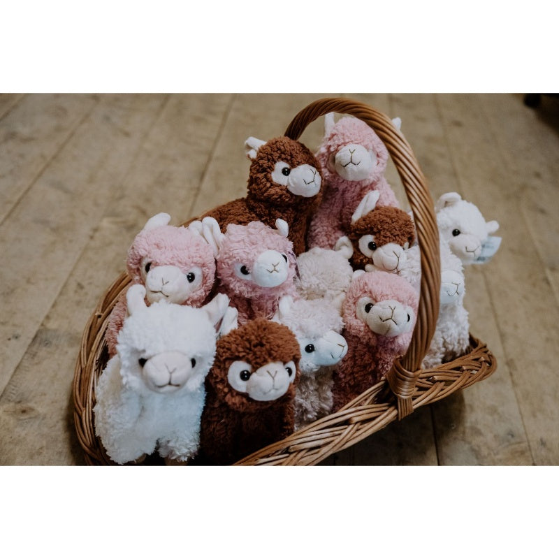 22 cm Alpaka Stofftier aus weichem Plüsch – Kuschelig