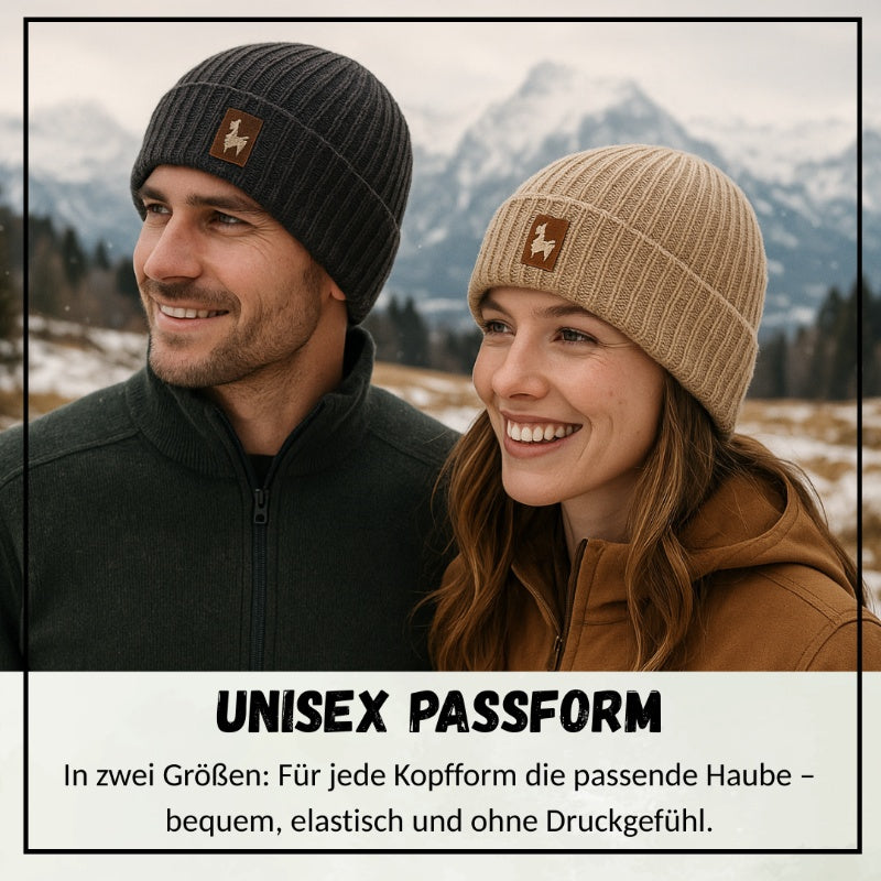 Alpaka Mütze | Doppelt gestrickt | 100 % Alpakawolle | S-M | Damen