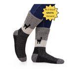 Alpaka Socken Alpaquita | Fair Trade | aus Alpaka-Wolle-Mix | beige-grau