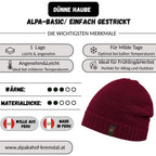 Alpaka Mütze | Einfach gestrickt | 100 % Alpakawolle | Unisex | ALPAKNIT
