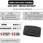 Alpaka Stirnband | Zopfstrick | 100 % Alpakawolle | ALPAKNIT