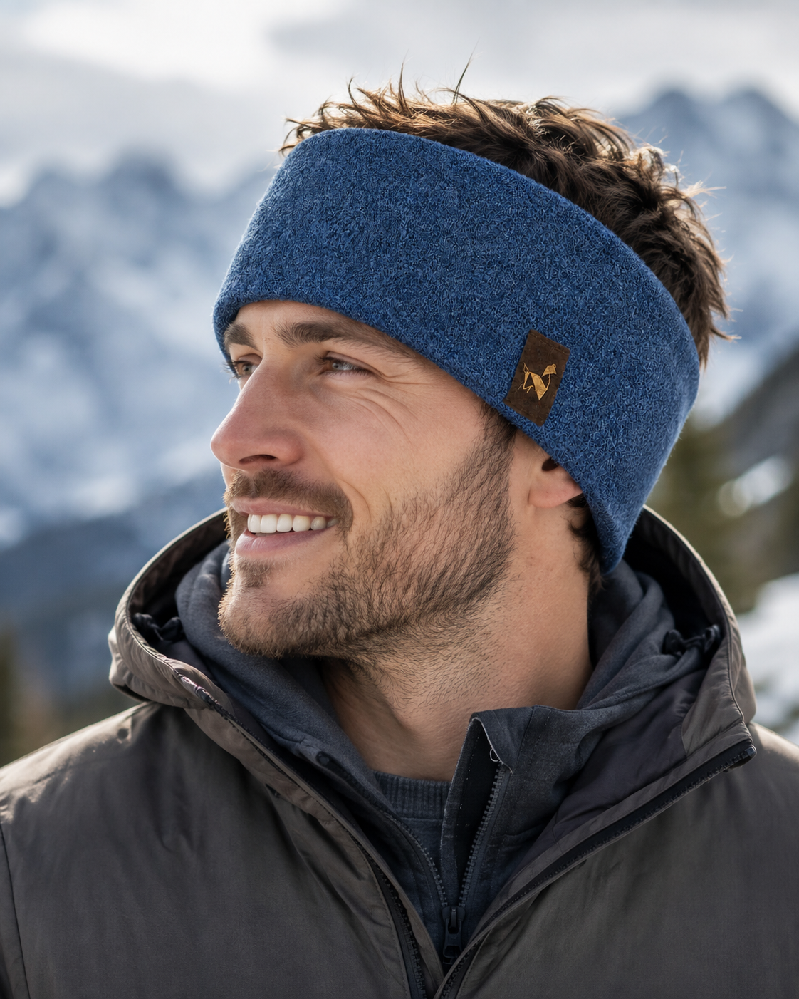 Alpaka STRETCH Stirnband aus 97%Alpakawolle ALPAKNIT