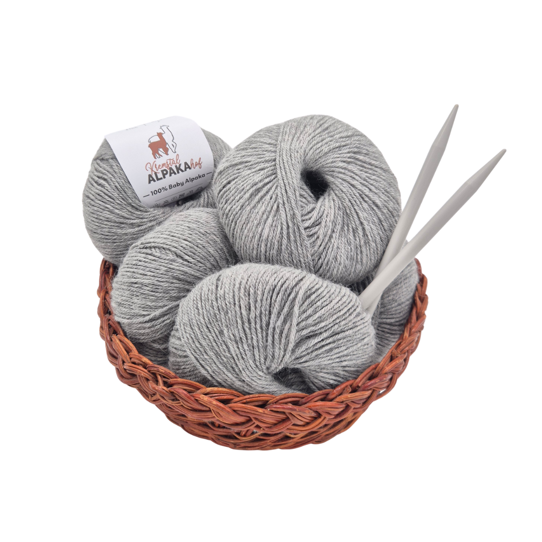 100% Baby Alpaka Wolle  |Strickwolle | 4-fädig