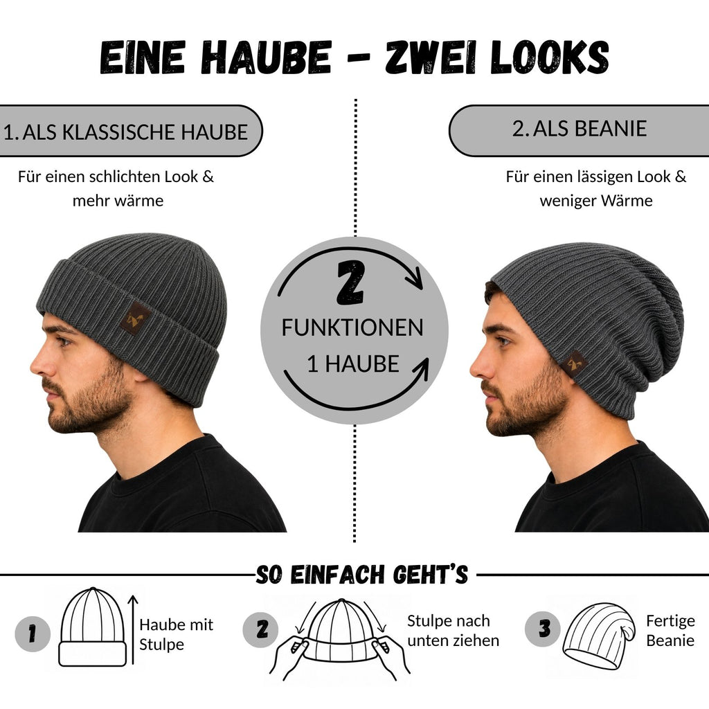 Alpaka Mütze | Doppelt gestrickt | 100 % Alpakawolle | Unisex | ALPAKNIT