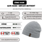 Alpaka Mütze | Einfach gestrickt | 100 % Alpakawolle | Unisex | ALPAKNIT