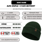 Alpaka Mütze | Doppelt gestrickt | 100 % Alpakawolle | Unisex | ALPAKNIT