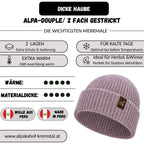 Alpaka Mütze | Doppelt gestrickt | 100 % Alpakawolle | Unisex | ALPAKNIT