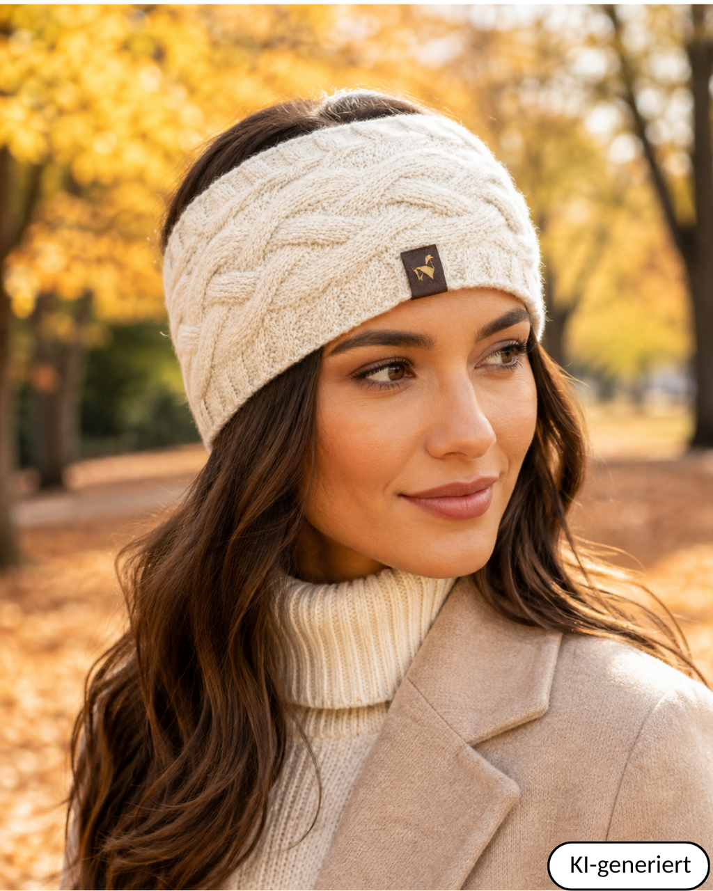 Alpaka Stirnband | Zopfstrick | 100 % Alpakawolle | ALPAKNIT