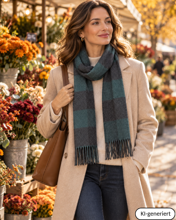 Baby Alpaka Schal – 100% Alpakawolle – 180 x 30cm – weich, warm & sanft zur Haut – eleganter Wollschal für Damen & Herren – temperaturregulierend, atmungsaktiv & unisex ALPAKNIT