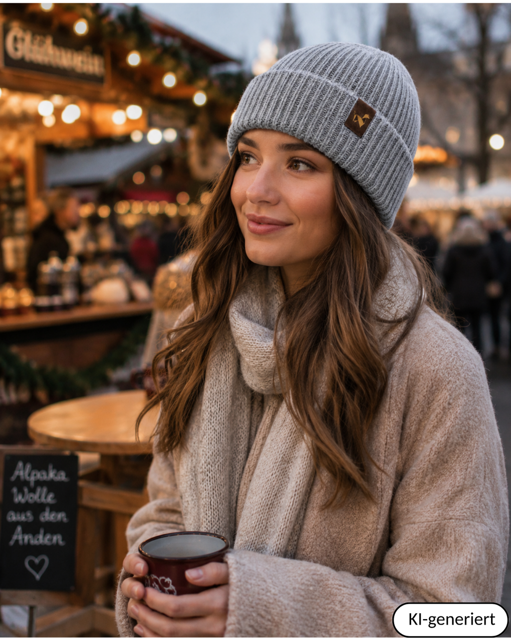 Alpaka Mütze | Doppelt gestrickt | 100 % Alpakawolle | Unisex | ALPAKNIT