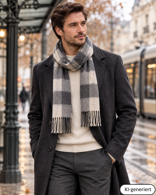 Baby Alpaka Schal – 100% Alpakawolle – 180 x 30cm – weich, warm & sanft zur Haut – eleganter Wollschal für Damen & Herren – temperaturregulierend, atmungsaktiv & unisex ALPAKNIT