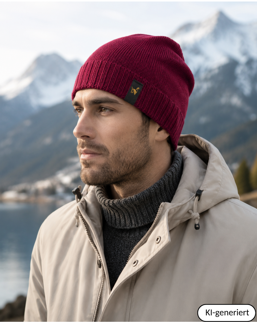 Alpaka Mütze | Einfach gestrickt | 100 % Alpakawolle | Unisex | ALPAKNIT