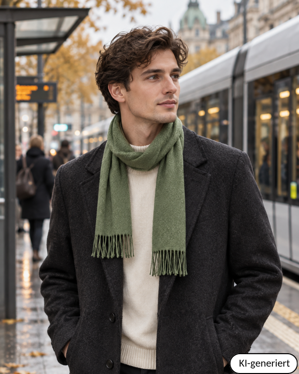 Baby Alpaka Schal – 100% Alpakawolle – 180 x 30cm – weich, warm & sanft zur Haut – eleganter Wollschal für Damen & Herren – temperaturregulierend, atmungsaktiv & unisex ALPAKNIT