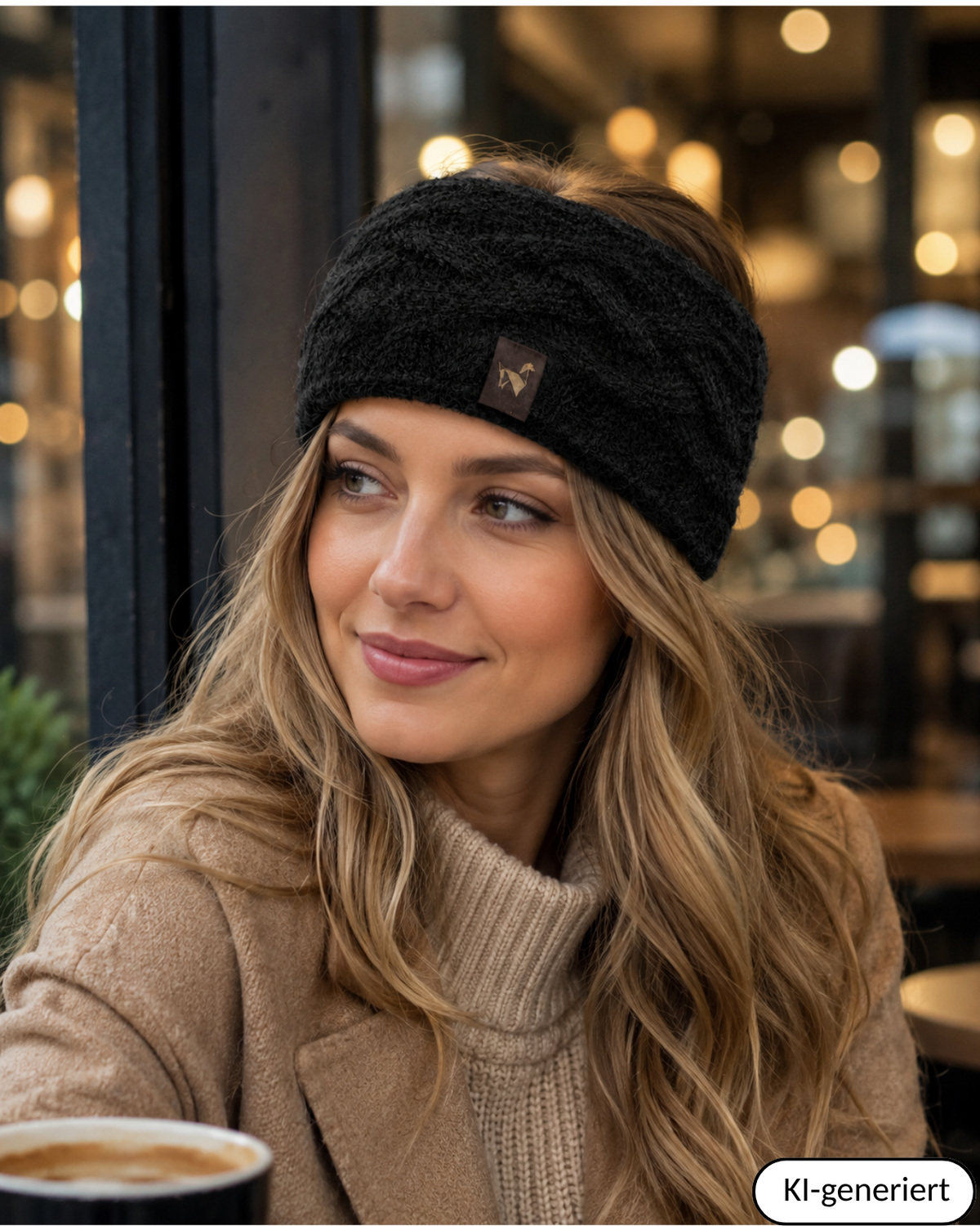 Alpaka Stirnband | Zopfstrick | 100 % Alpakawolle | ALPAKNIT
