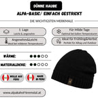Alpaka Mütze | Einfach gestrickt | 100 % Alpakawolle | Unisex | ALPAKNIT