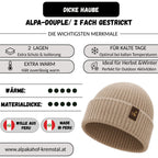Alpaka Mütze | Doppelt gestrickt | 100 % Alpakawolle | Unisex | ALPAKNIT