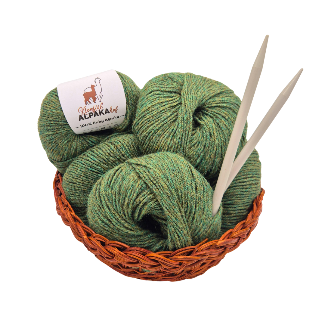 100% Baby Alpaka Wolle  |Strickwolle | 4-fädig